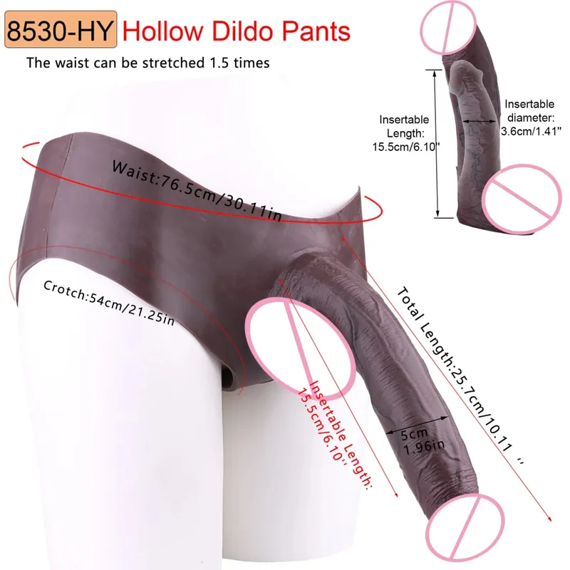 Wearable Extra Large Penis Sleeve Silicon Soft Hollow Penis Panties High-Grade Adult Intimate Toys For Men Adult 18+ Tools