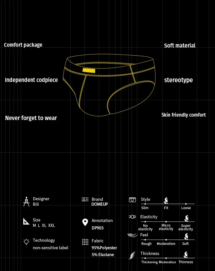 Men's Soft Solid Bikini Briefs, Elastic Wide Waistband 3D Support Pouch, Skin-Friendly Breathable Daily Casual Underwear