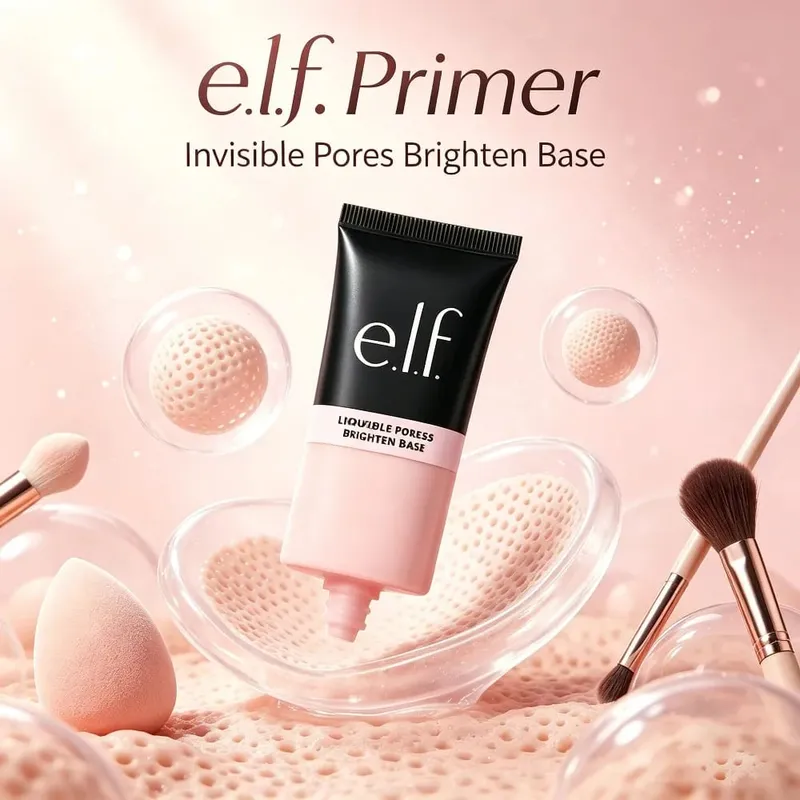 e.l.f. Kem lót dạng lỏng Poreless Putty Primer Kết cấu kem nền trang điểm trên khuôn mặt Giảm thiểu lỗ chân lông Kiểm soát dầu Mỹ phẩm cho làn da không tì vết — image 5
