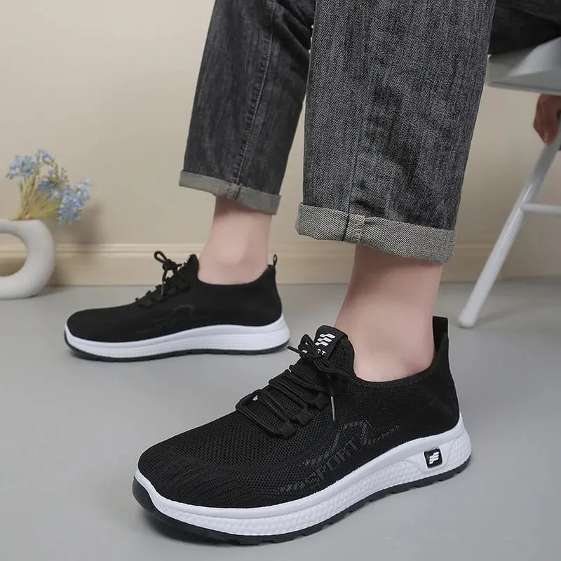 Men's Breathable Mesh Sport Sneakers Elevated Comfortable Walking Shoes Lightweight Casual Athletic Shoes for Daily Wear
