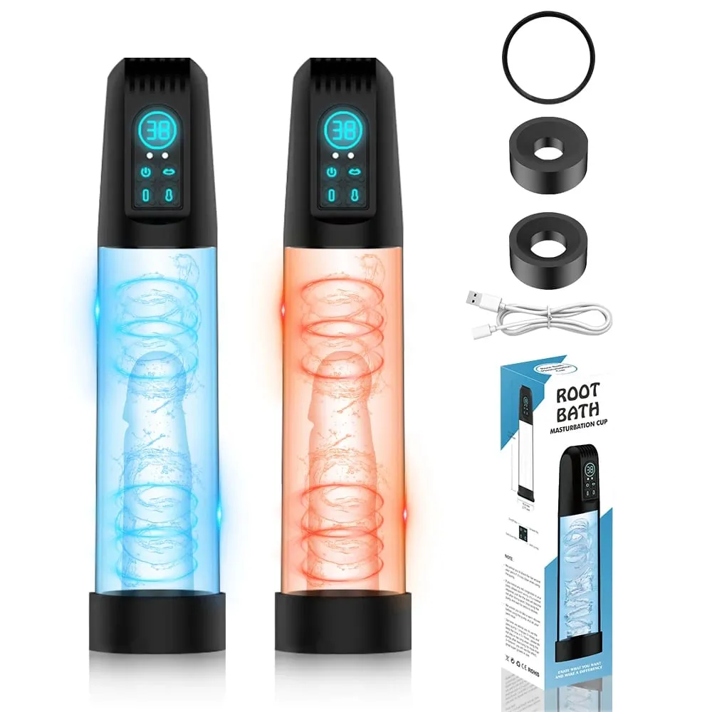 Waterproof Powerful Suction Male Electric Vacuum Penis Pump Masturbator Penis Enlargement Extension Adult Sex Toy for Men — image 1