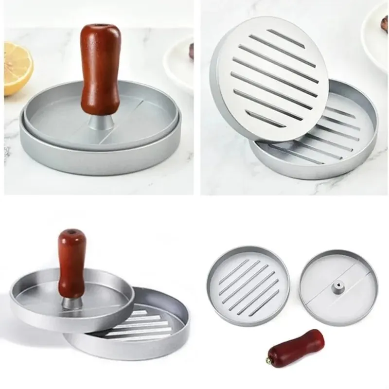 Burger Press Non-Stick Hamburger Patty Maker with Wax Paper Aluminum Burger Maker for Kitchen BBQ Grill — image 5