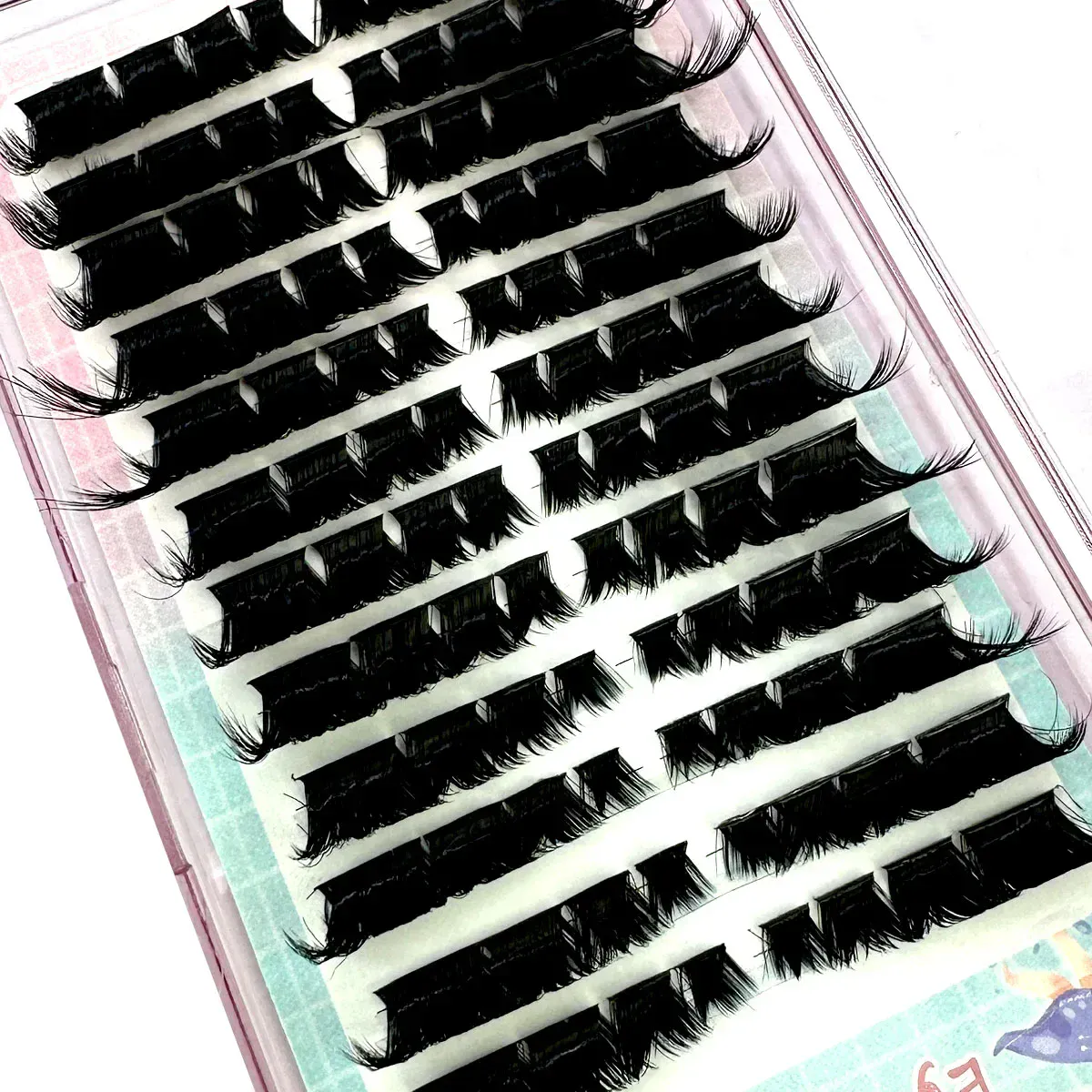 New Thick Fluffy Single Mix 3D Segmented Natural Minkr Eyelash Extension Fox Eye Effect LashesClusteIndividual False eyelashes
