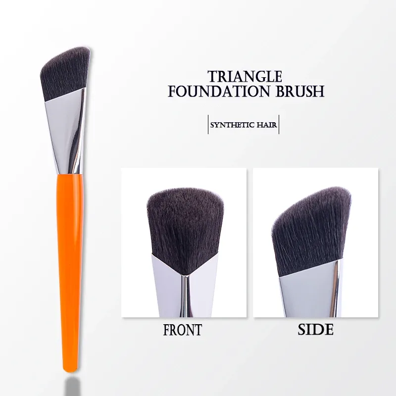 Triangle Foundation Brush Angled Contour Foundation Cream Liquid Bronzer Makeup Brushes Crystal Handle Foundation Make Up Tool