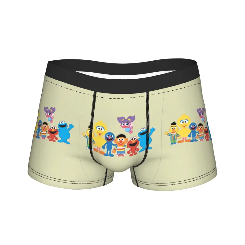 S-Sesames Streets Tango Elmo & Grover Pakaian Dalam Pria Celana Pendek Celana Lucu Boxershorts Bea Cukai Kualitas Kebesaran Celana Dalam
