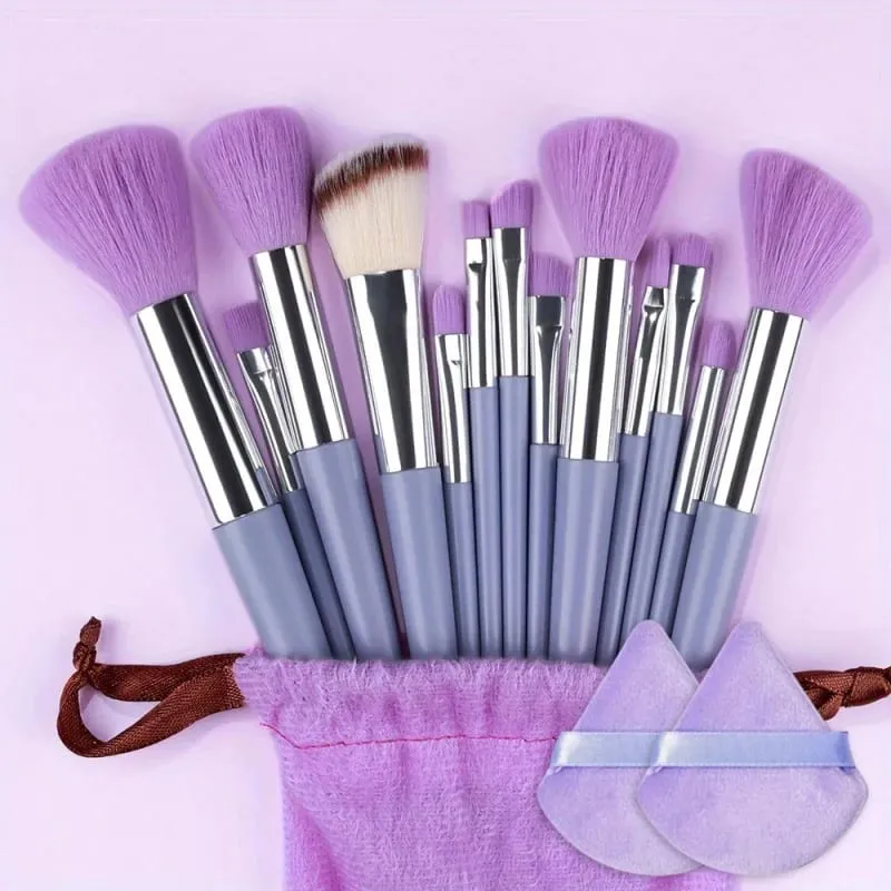 Makeup Brushes Set 13Pcs Premium Synthetic Brush Foundation Powder Blending Concealer Eyeshadow Blush Cosmetics Brushes Travel — image 16