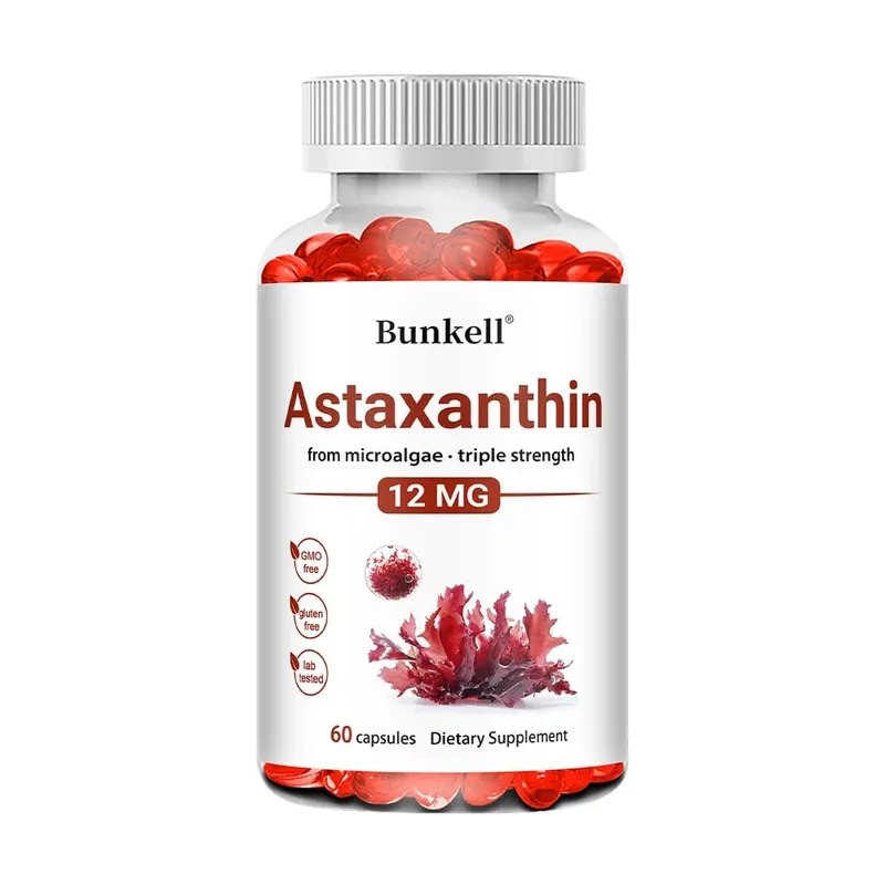 Astaxanthin-Kapseln 12 mg fördern die Herz-Kreislauf-Gesundheit und beschleunigen den Stoffwechsel, unterstützen die Gesundheit von Augen, Gelenken und Haut