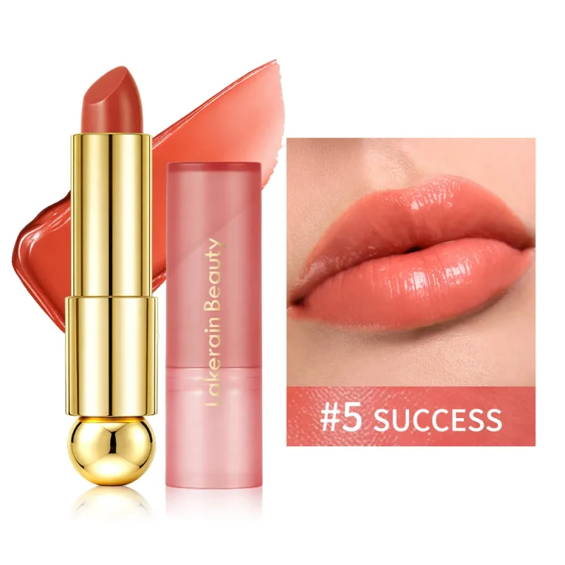 3‑in‑1 Solid Tinted Lip Oil Stick Glass Plump Glossy Finish Buildable Color Nourishing Apple Seed Oil Lip Care Makeup
