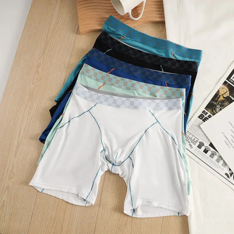 Nam Võ Sĩ Sợi Tre Quần Lót Người Quần Lót Homme Ropa Thoáng Khí U Lồi Túi Dài Quần Lót Plus Kích Thước Quần Lót Boxer M-XXL