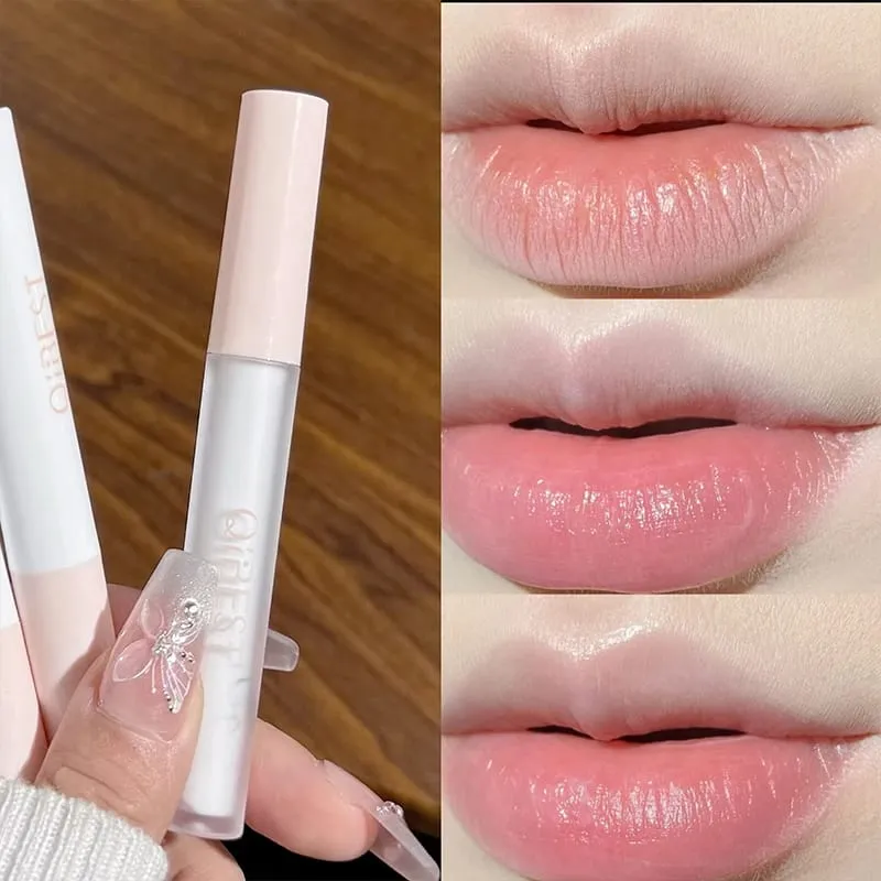 6Pcs/Box Matte Lipstick Sets And Mirror Watery Lip Glaze Lasting Lip Makeup Sets Moisturizing Lipgloss Necklace Gift