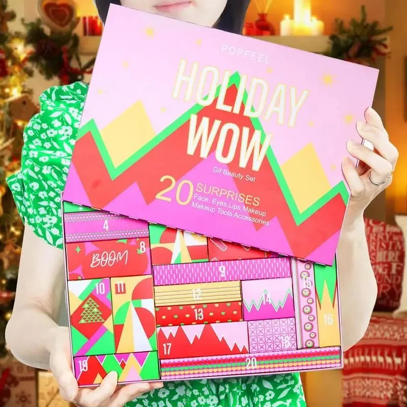 Christmas Advent Calendar 2023 Makeup Tools Countdown Calendar Gift Boxes Holiday Lipstick Eye Shadow Concealers Cosmetics Gift — image 5