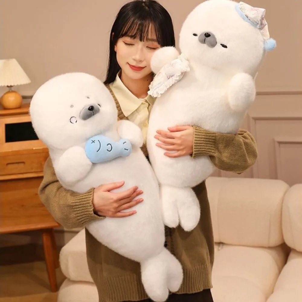 New 70cm Plush Toy Seal Otter Soothing Sleep Stuffed Toys Gift Soft Back Cushion Home Decor