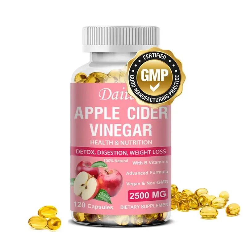Daitea Organic Apple Cider Vinegar Capsules Healthy Weight Management Digestion Detox & Immune Soothes Gas & Bloating — image 1
