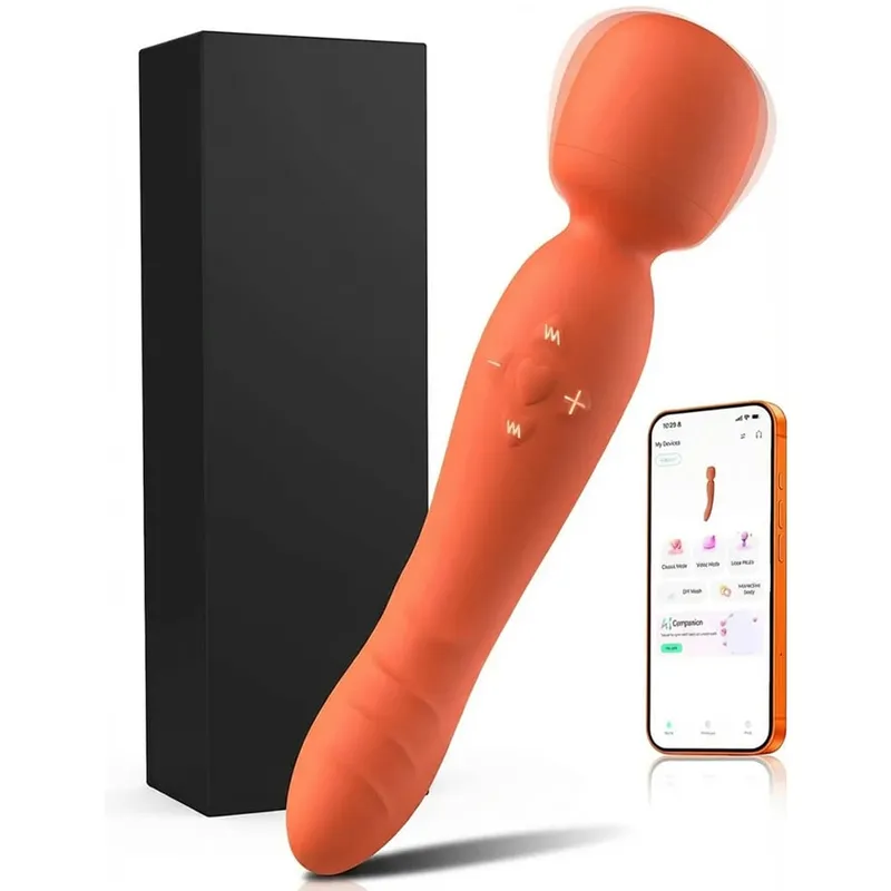 Smart APP รีโมทคอนโทรลไร้สาย AV Magic Wand Vibrator ที่มีประสิทธิภาพ G Spot Clit Stimulator Sex Toy ผู้หญิง USB ชาร์จกันน้ำผู้ใหญ่