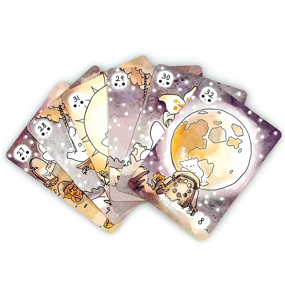 Lil Phantasm Lenormand Oracle Deck 36 Cute Ghost-Themed Oracle Unique Artistic Fortune Telling Cards Game Halloween Games