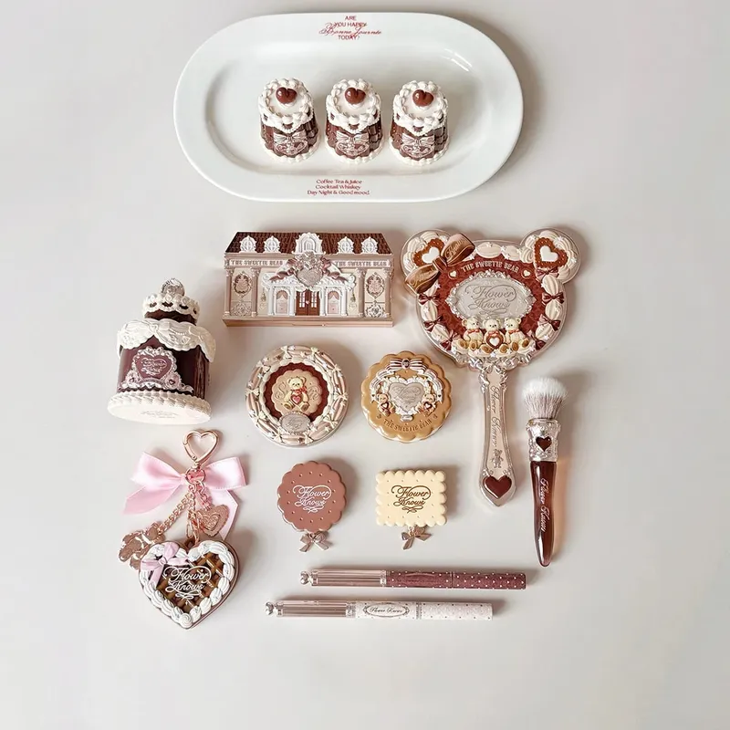 New Arrive Flower Knows The Sweetie Bear Collection Mini Setting Powder Cookie Perfume and Dual Ended Brow Gel and Pencil — image 5