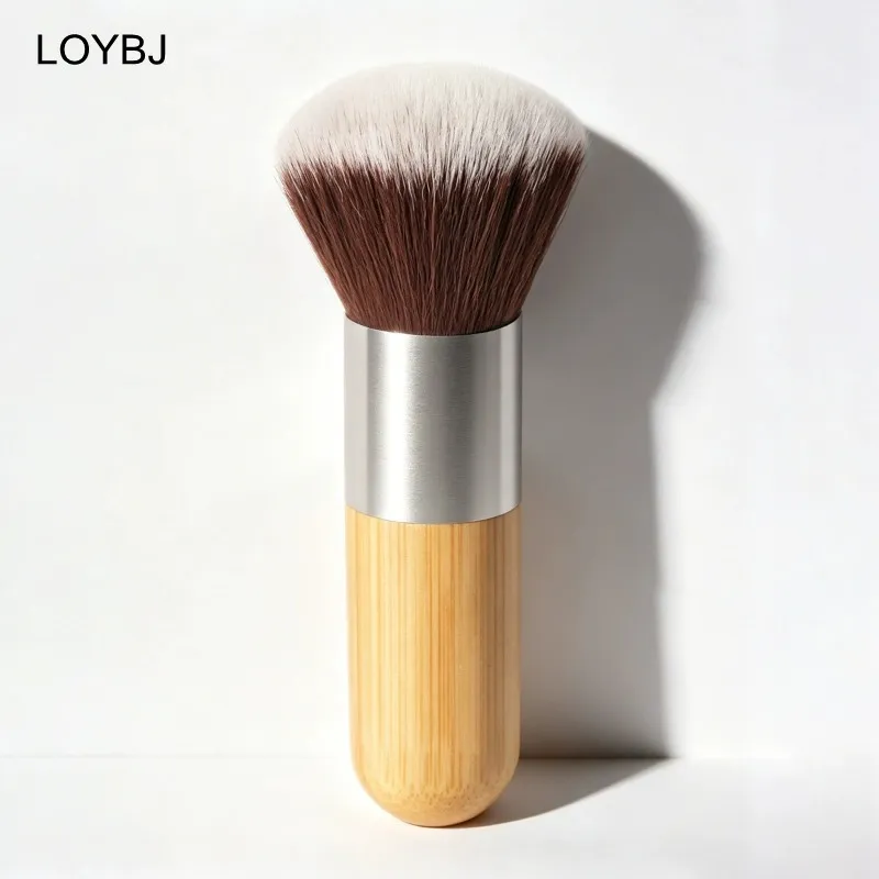 Bamboo Handle Foundation Brush Loose Powder Makeup Brushes Blush Contour Liquid Foundation Cream Professional Face Beauty Tools