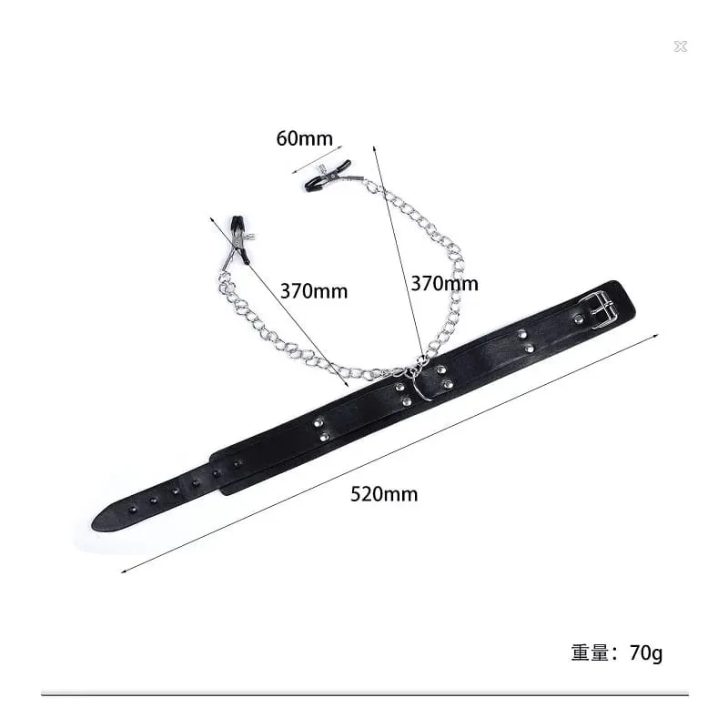Adult Games Sexy Toys For Women Couples BDSM Bondage Fetish Collar Chain Collars Nipple Clamps Vagina Clitoris Sex Products 18+