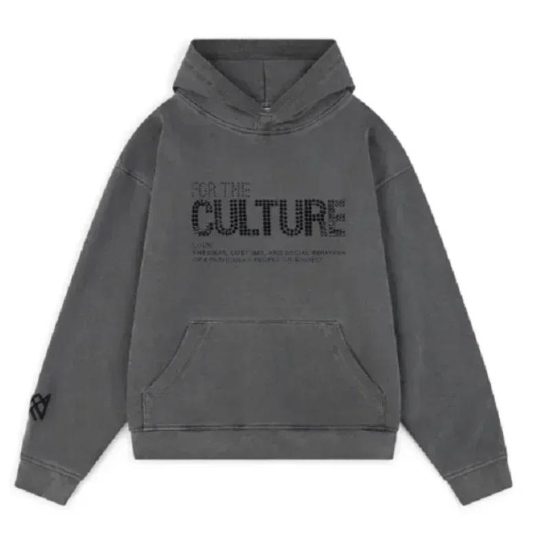 Vintage Men Monogrammed Applique Print Style Y2k Slouchy Loose New Fashion Couple Hoodie Tracksuit Streetwear Street in Winter