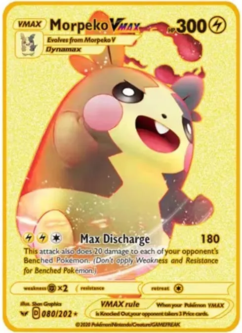 English Version Pokemon Metal Card Anime Figure Pikachu Charizard Mewtwo Battle Trading Game Collection Cards Model Toy Gifts