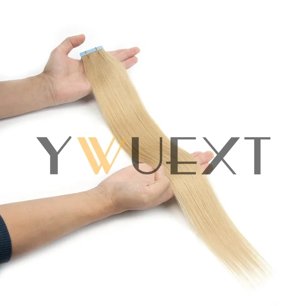Tape in Human Hair Extensions 12-20 Inches Seamless PU Skin Weft Tape Hair Natural Straight 20pcs/pack 30G Tape Glue — image 8