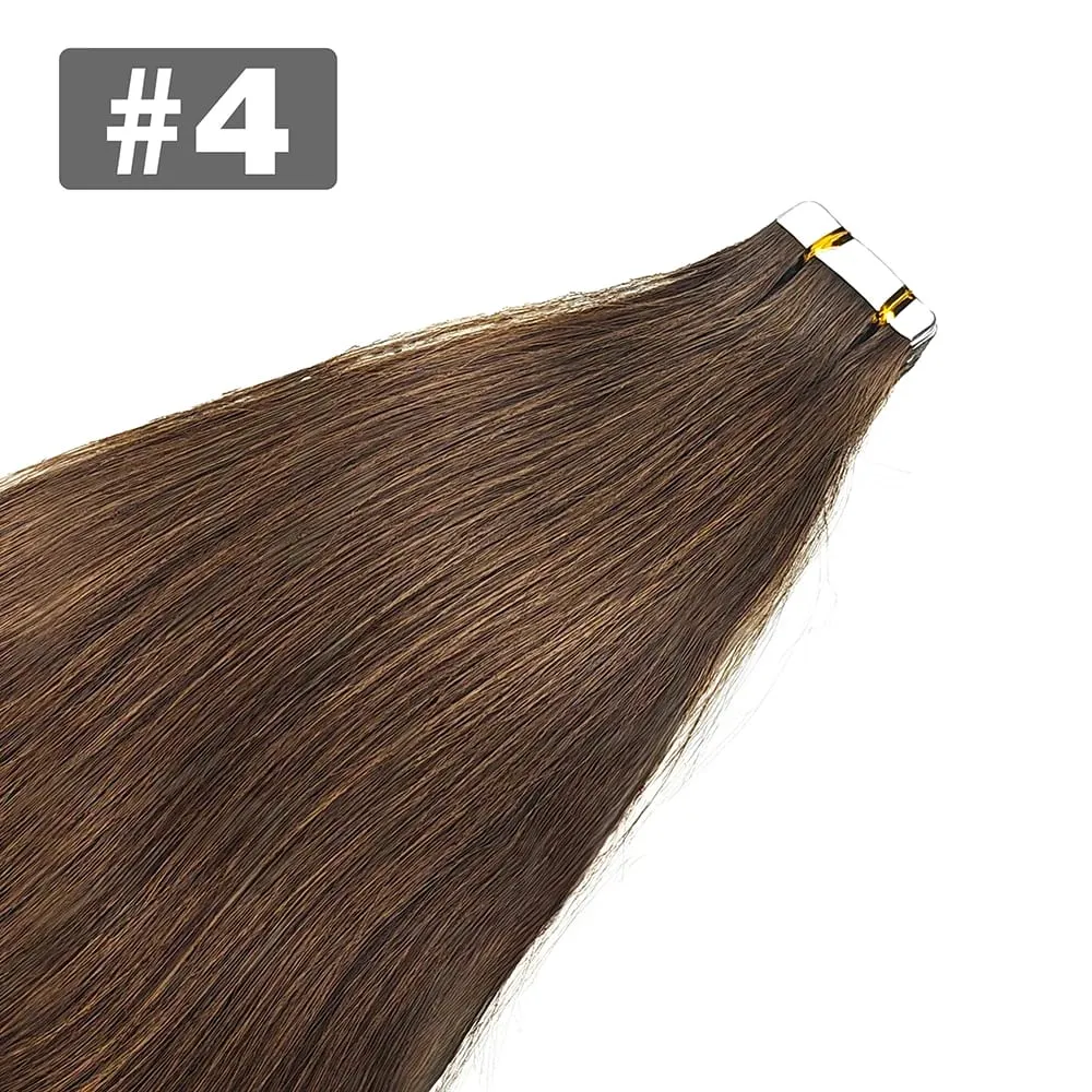 Straight Tape In Hair Extensions Natural Black 26 Inch Adhesive Invisible Brazilian Remy 100% Human Hair Tape Ins 50G/20Pcs/Pack