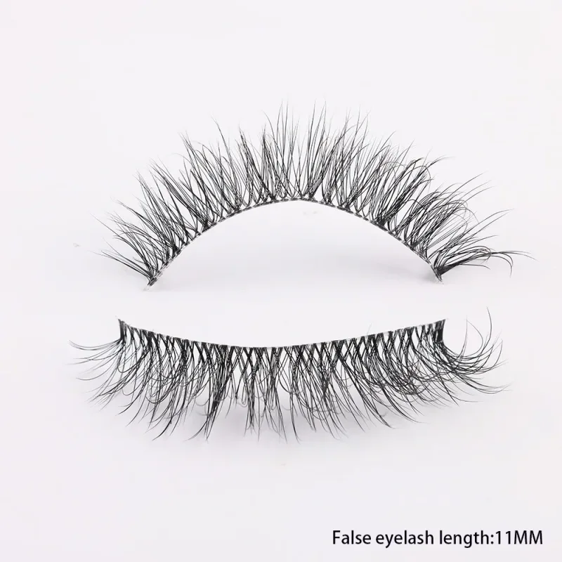 3D Mink Lashes Transparent Band False Eyelashes Natural Fake Eyelash Anime Winged Clear Band Lashes Manga Lashes Makeup