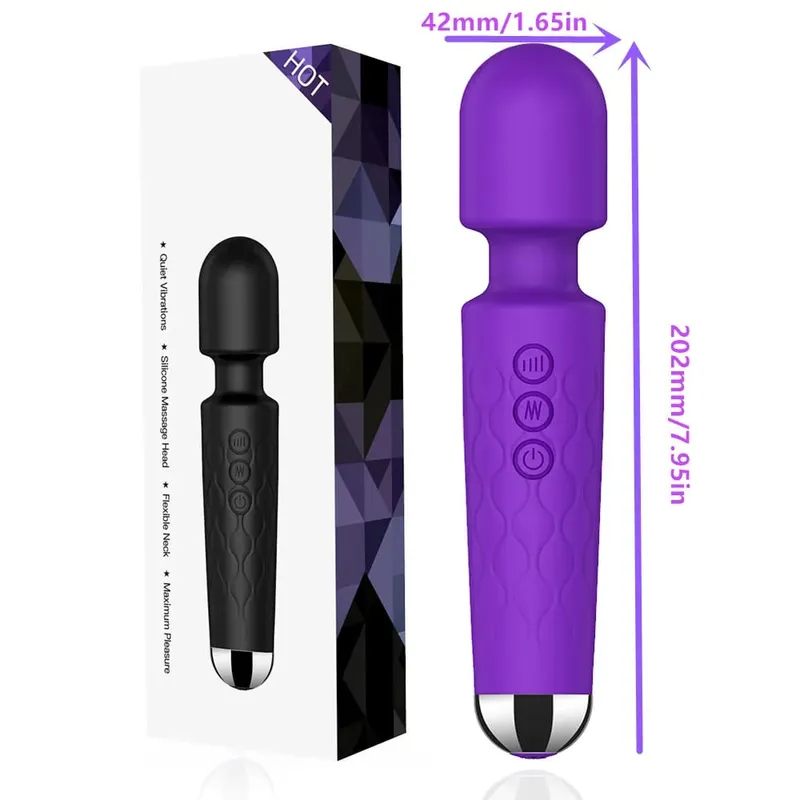 Powerful Clitoris Stimulation Adult Personal Silicone Sex Toy Magic Av Wand Massager Dildo Masturbator Vibrator For Women Female