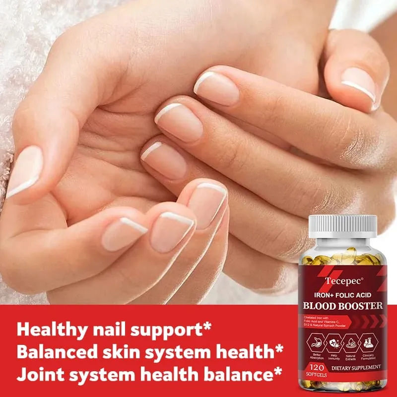 Iron + Folic Acid Supplement with Vitamin C B12 & Zinc Blood Strengthener Circulation Support Immune Support — image 3