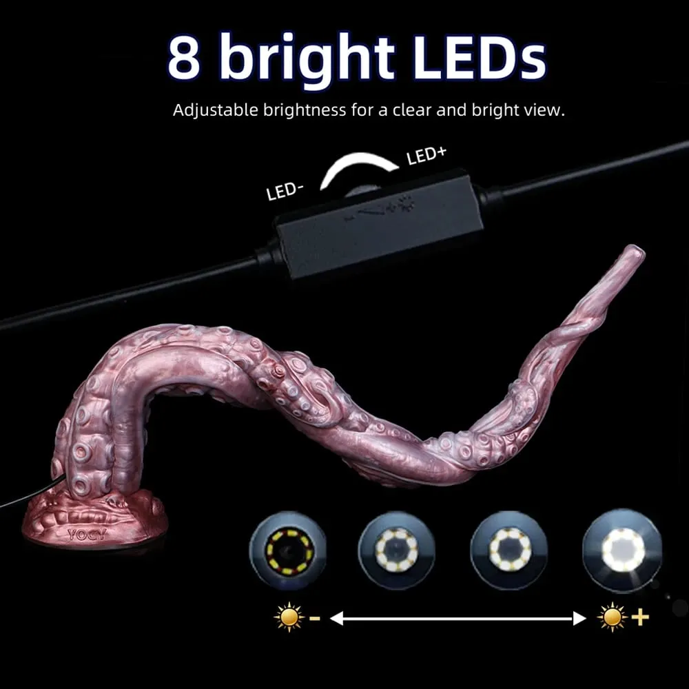 3MP HD Endoscope Camera Silicone Anal Plug With 8 LED Lights Real-Time Viewing Dildo IP68 Waterproof Sex Toys For Adult