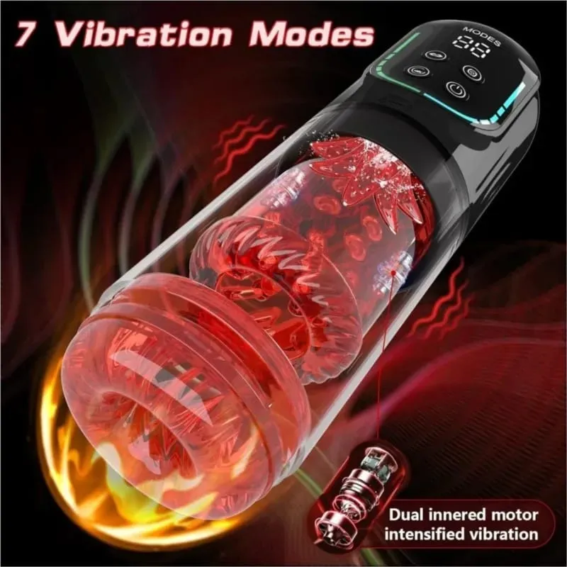 APP LED Automatic Male Masturbation Cup 7 Sucking Rotating Licking Thrusting Modes Stroker Sex Toys for Men Blowjob Simulator — image 6