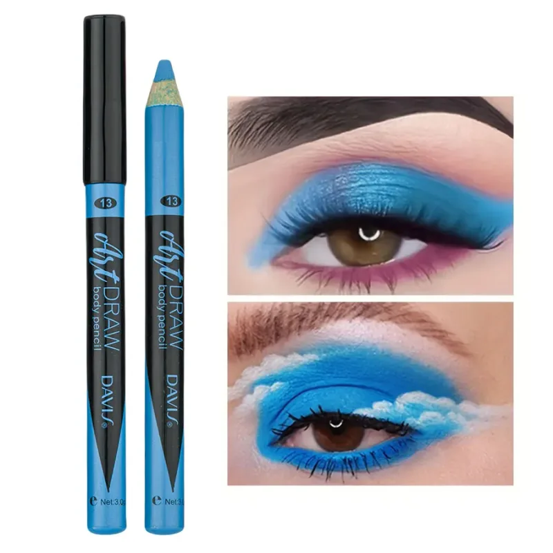 Caneta delineadora labial 15 cores, preto, azul, multicolorido, metálico, glitter perolado, acabamento fosco, estilo punk esfumaçado, caneta de maquiagem para os olhos — image 5