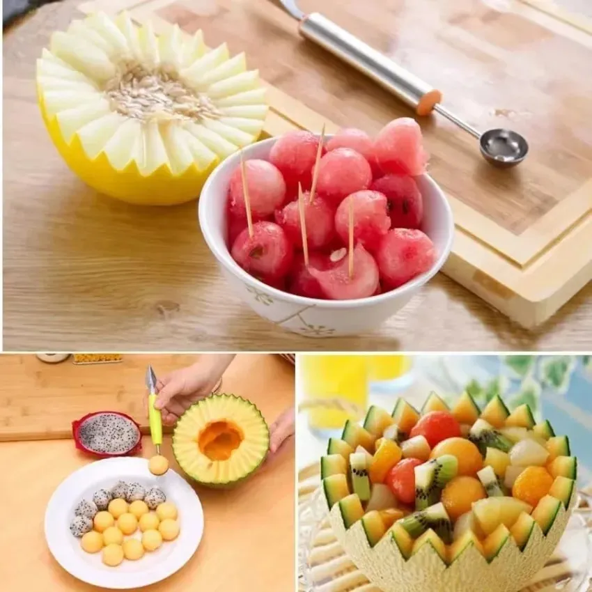 Cucina Verdura Carve Frutta Affettatrice Dispositivo Scoop Ballers Cutter Chop Gadget Gadget da cucina Gadget per la casa