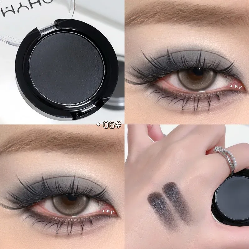 Mini Matte Smoky Blue Red Monochrome Eyeshadow Palette Natural White Light Highlighter For Delicate Eye Contouring Brightens — image 8
