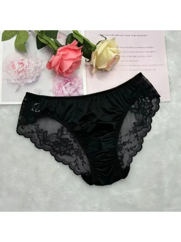 Cuecas sissy masculinas, cuecas de biquíni, lingerie com acabamento em renda, roupa íntima gay masculina crossdress, roupa íntima sexy para homens
