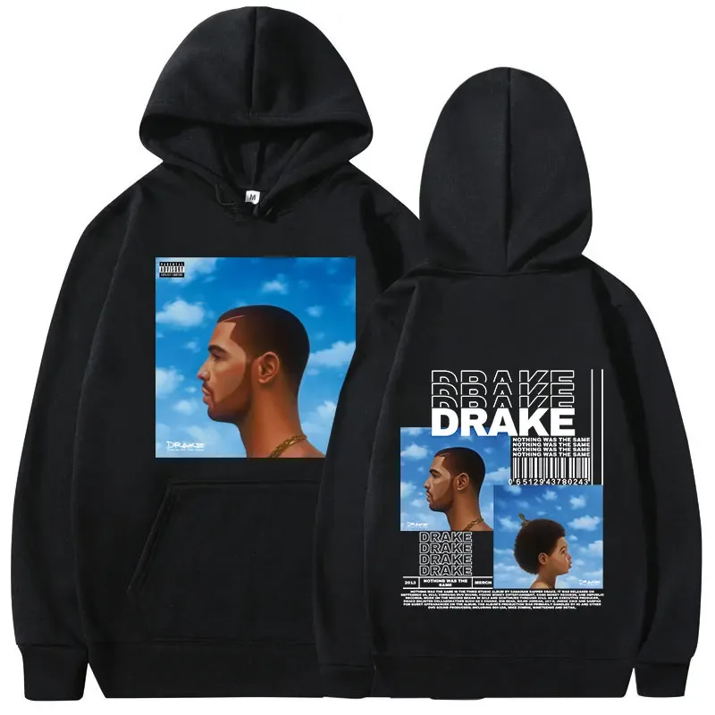 Rapper Drake Music Album Cover Graphic Hoodies Men's Fashion Hip Hop Vintage Sweatshirts Autumn/Winter Fleece Warm Pullovers Y2k