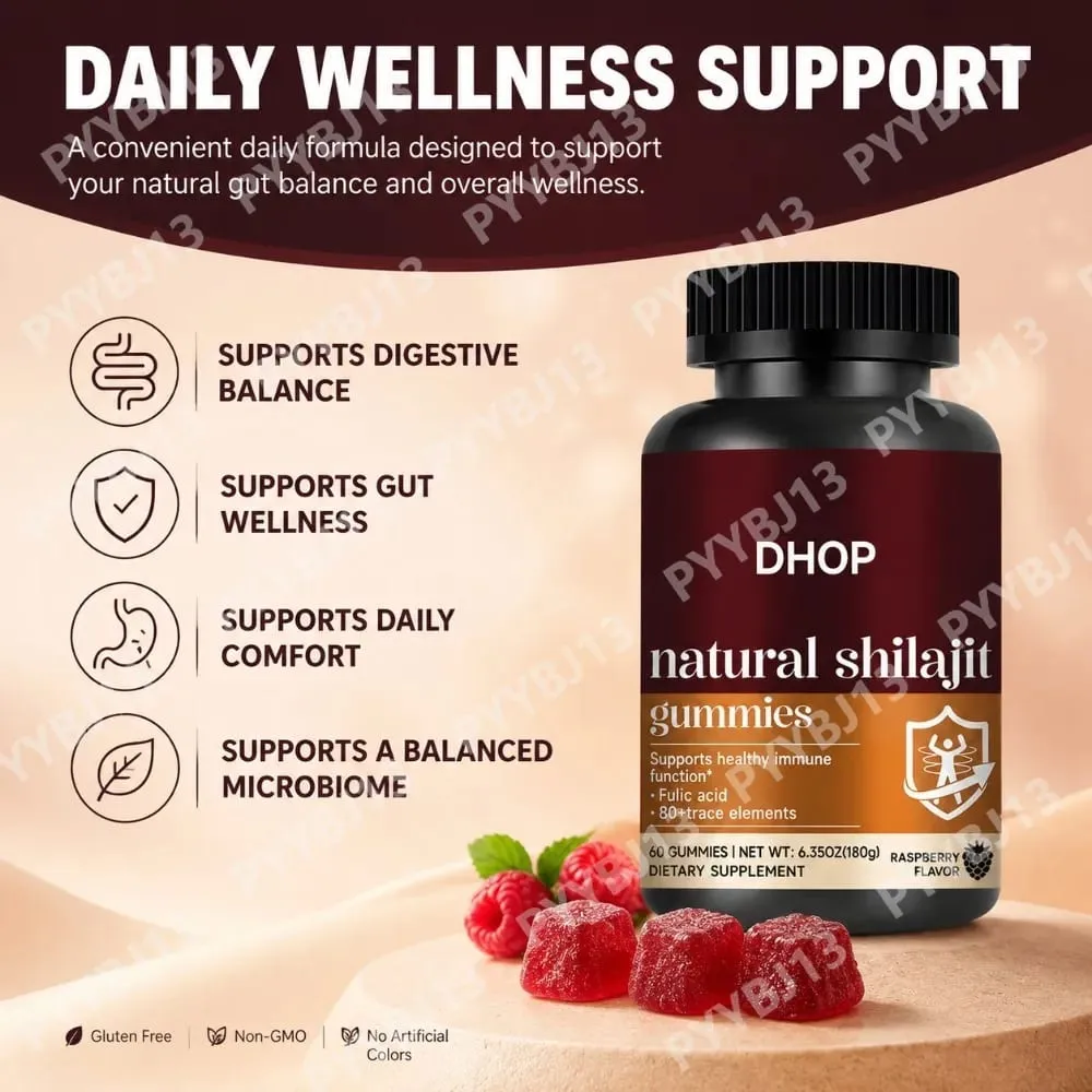 Shilajit Gummies 60 Gummies Himalayan Mineral Supplement with Fulvic Humic Acid Zinc Selenium Magnesium for Immunity Energy