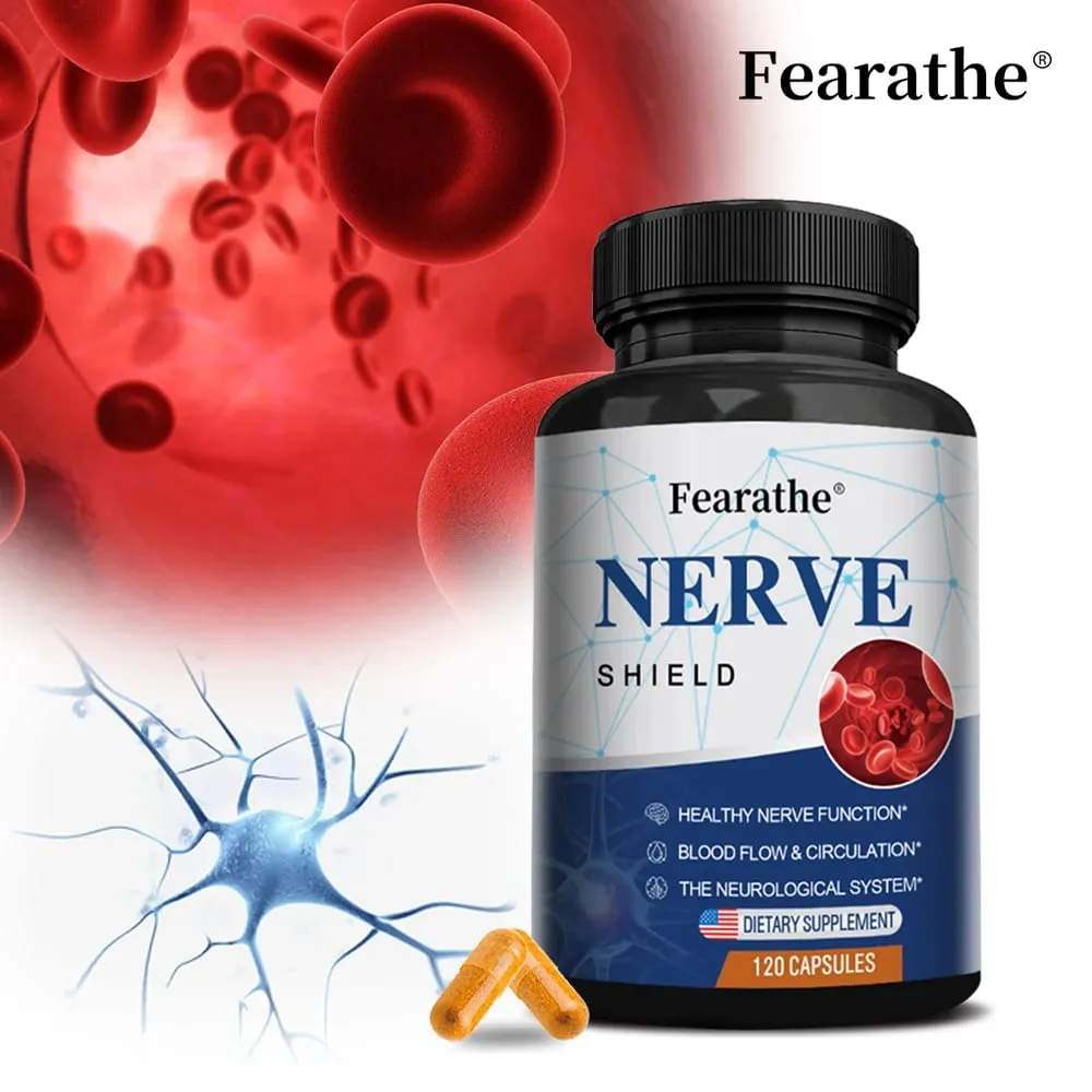 Nerve Support Supplements - Supports Healthy Nerve Function and Neurotransmitters Blood Flow Circulation
