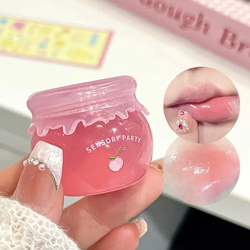 Green Grapes Clear Lip Gloss Maintenance Moisturizing Lip Balm Exfoliating Scrub Nourishing Lips Care Peach Water Gloss Lip Tint — image 1
