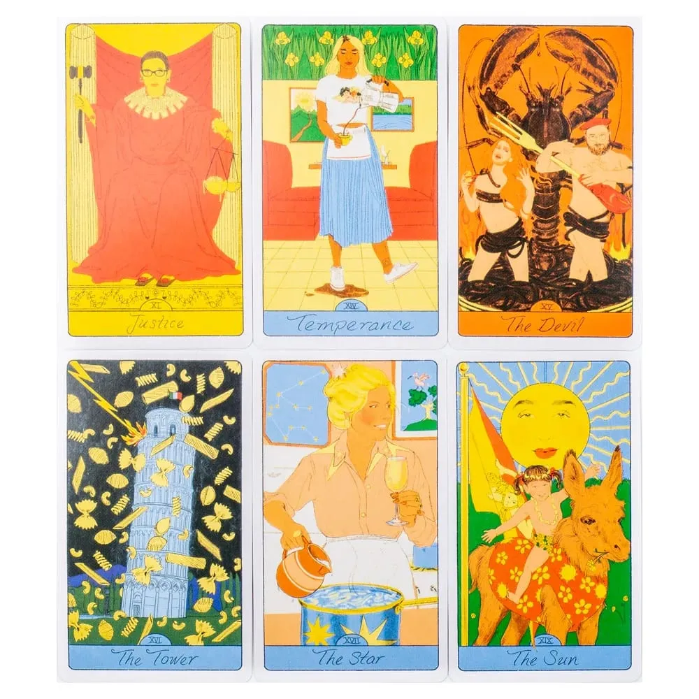 78Cards The Pasta Tarot Cards English Visions Divination Edition Deck Board Playing Games