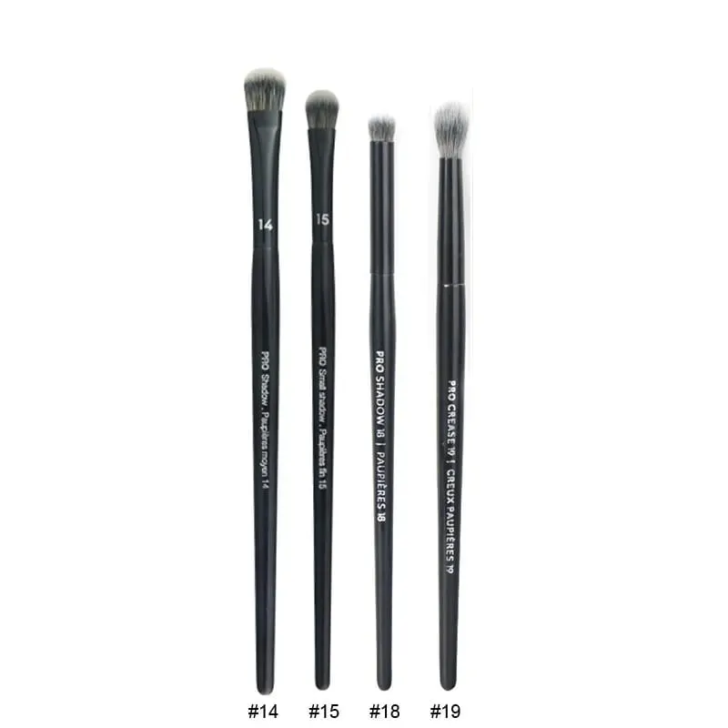 4pcs/set Pro Black Eye Shadow Makeup Brushes Lip Brow Precision Concealer Blending Synthetic hair Smudge Highlight Make Up Brush