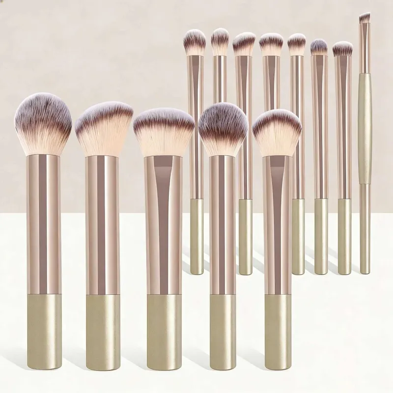 13pcs/17pcs Makeup Tools Including Makeup Brushes Set + 1pc Makeup Bag + 2pcs Air Puff Accessories Foundation Brush Blush Brush — image 2