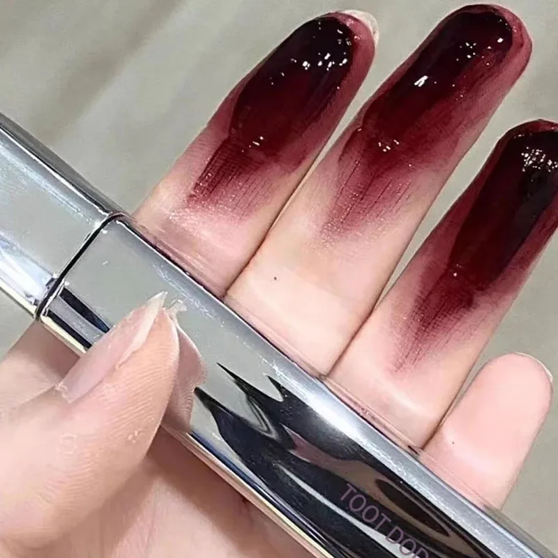 Silver Tube Five-color Clear Water Gloss Lip Gloss Moisturizing Mirror Crystal Jelly Lip Glaze Watery Texture Lip Tint Makeup