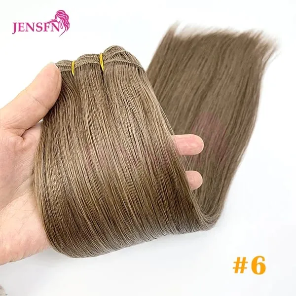 Straight 100% Real Human Hair Weft Bundles Extensions 50g/Pcs 16"-24" Remy Natural Hair Sew In Weaves Brown Blonde Color