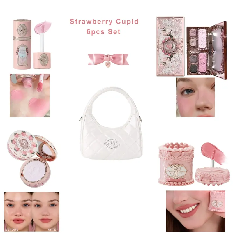 New Arrive Flower Knows The Sweetie Bear Collection Mini Setting Powder Cookie Perfume and Dual Ended Brow Gel and Pencil
