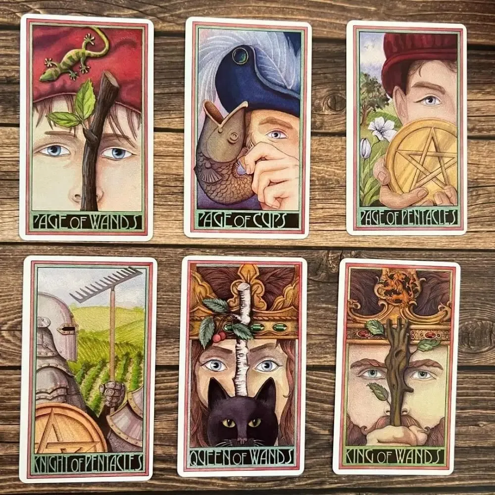 Erenberg Tarot Destesi 12*7 cm Sert Kutuda Samimi Yakın Çekim Çizimler - Standart Tarot Kartları Çift Kabartmalı Kart Stoğu