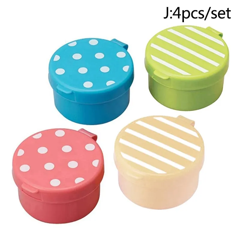 1/2/3/4pcs Mini Lunch Box Accessories Cute Pattern Sauce Box Squeeze Bottle Cartoon Tomato Honey Condiment Container For Kids — image 7