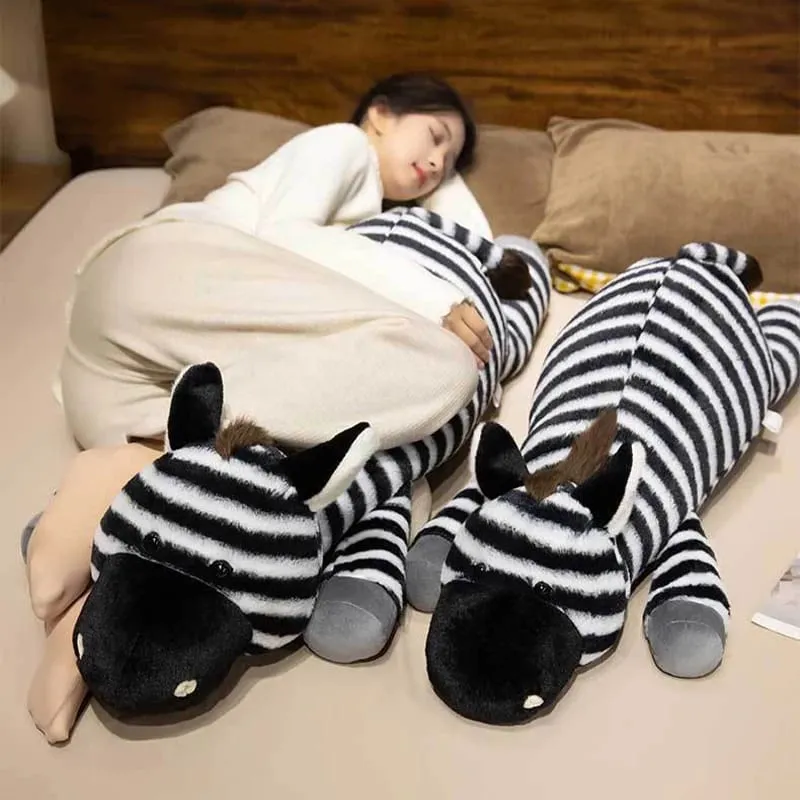 40/60/90cm plush toy zebra plush throw pillow sofa pillow sleeping pillow room decoration leg-hugging doll