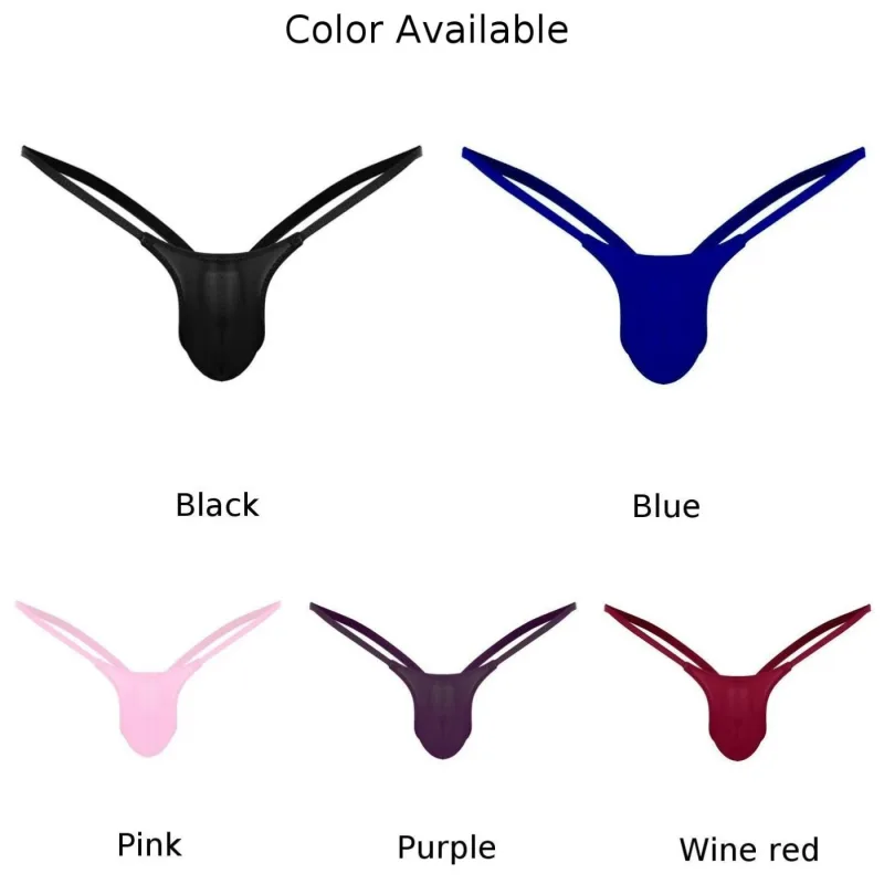 Ultra-thin Gay Men Thong G-string Seamless Men Jockstrap Micro T-back Underwear Male String Bikini Swimwear Pouch Underpant A50