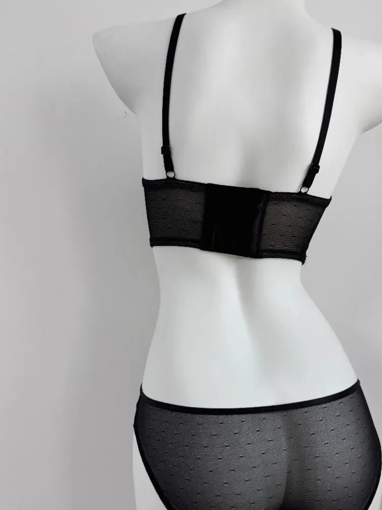 Luxury Fishbone Lace Bra Set for Small Chest | Anti-Sag Soft Underwire Push Up | Tuck Side Fat Enhancer | Sexy Tushy G & Panty